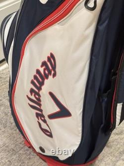 Callaway Golf Org 14 Red/White/Navy Blue Cart Golf Bag UNUSED MINT