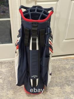 Callaway Golf Org 14 Red/White/Navy Blue Cart Golf Bag UNUSED MINT