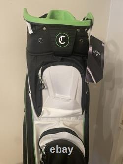 Callaway ORG 14 Cart Golf Bag White Black Green Nylon 14-Way Divider 10 Pockets
