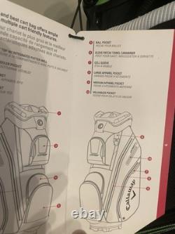 Callaway ORG 14 Cart Golf Bag White Black Green Nylon 14-Way Divider 10 Pockets