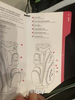 Callaway ORG 14 Cart Golf Bag White Black Green Nylon 14-Way Divider 10 Pockets
