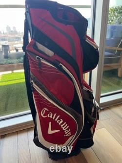 Callaway ORG 14 Red Black White Cart Bag 14 Way Dividers Club Strap Golf Bag