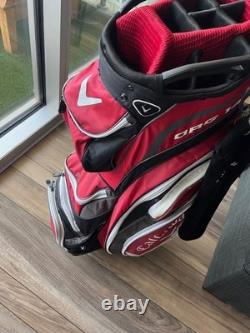 Callaway ORG 14 Red Black White Cart Bag 14 Way Dividers Club Strap Golf Bag