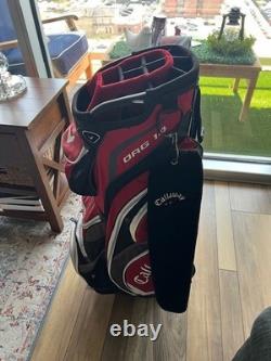 Callaway ORG 14 Red Black White Cart Bag 14 Way Dividers Club Strap Golf Bag