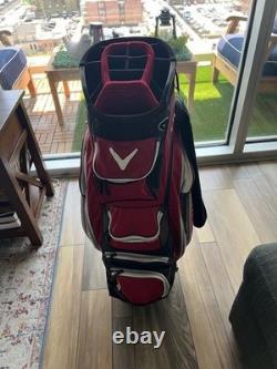 Callaway ORG 14 Red Black White Cart Bag 14 Way Dividers Club Strap Golf Bag
