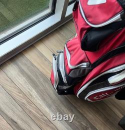 Callaway ORG 14 Red Black White Cart Bag 14 Way Dividers Club Strap Golf Bag