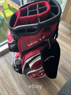 Callaway ORG 14 Red Black White Cart Bag 14 Way Dividers Club Strap Golf Bag