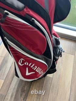 Callaway ORG 14 Red Black White Cart Bag 14 Way Dividers Club Strap Golf Bag