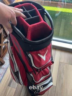 Callaway ORG 14 Red Black White Cart Bag 14 Way Dividers Club Strap Golf Bag