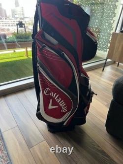 Callaway ORG 14 Red Black White Cart Bag 14 Way Dividers Club Strap Golf Bag