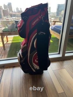 Callaway ORG 14 Red Black White Cart Bag 14 Way Dividers Club Strap Golf Bag