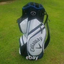 Callaway Org 14 Cart Golf Bag White/Navy/Blue Pre-Owned 2018 Good Condition