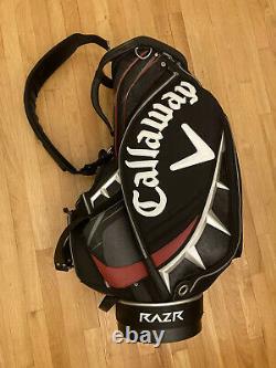Callaway RAZR Tour Staff / Cart Golf Bag (Black / Red / White) With Rain Cover