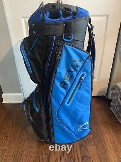 Callaway Reva Cart Bag Black Blue 14-Way Divide Single Strap Golf Bag New No Tag