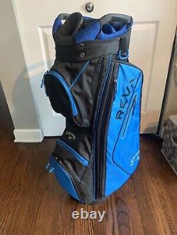 Callaway Reva Cart Bag Black Blue 14-Way Divide Single Strap Golf Bag New No Tag