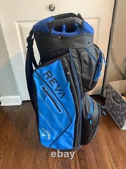 Callaway Reva Cart Bag Black Blue 14-Way Divide Single Strap Golf Bag New No Tag