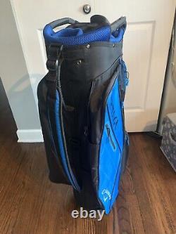 Callaway Reva Cart Bag Black Blue 14-Way Divide Single Strap Golf Bag New No Tag