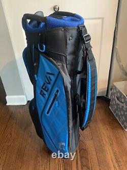 Callaway Reva Cart Bag Black Blue 14-Way Divide Single Strap Golf Bag New No Tag