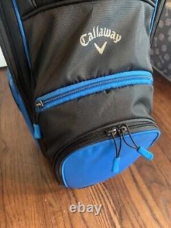 Callaway Reva Cart Bag Black Blue 14-Way Divide Single Strap Golf Bag New No Tag