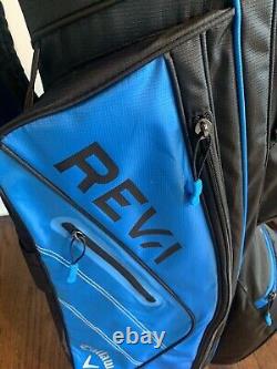 Callaway Reva Cart Bag Black Blue 14-Way Divide Single Strap Golf Bag New No Tag