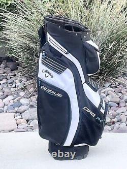 Callaway Rogue Org 14 Men's Golf Bag Cart Bag 14 Way Divider Black White