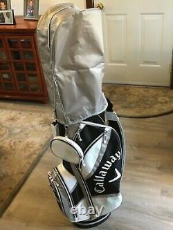 Callaway Solaire Ladies Golf Cart Carry Bag 8 Way Black/White With Acc Bag/Cover