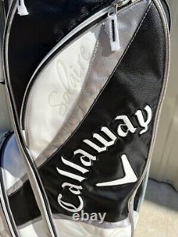Callaway Solaire Ladies Golf Cart Carry Bag 8 Way Black White With Cover