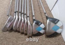 Callaway Solaire Women's Golf Club Set Driver Wood Iron Putter with Cart Bag RH
