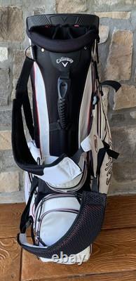 Callaway X-Hot 14 Way Cart Carry Golf Stand Bag White with Straps