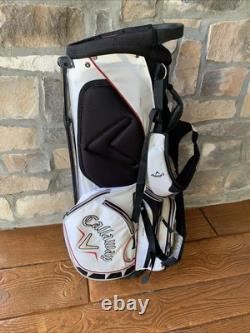 Callaway X-Hot 14 Way Cart Carry Golf Stand Bag White with Straps