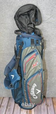 Callaway XR Golf Bag 7-Way Divider Blue Stand Cart Mens Large Carry With Rain Hood