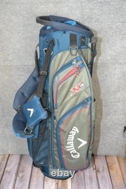 Callaway XR Golf Bag 7-Way Divider Blue Stand Cart Mens Large Carry With Rain Hood