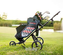 Cart Golf Bag 14 Way Divider Golf Push Cart Bag for Men Cart Bags with Cooler, B