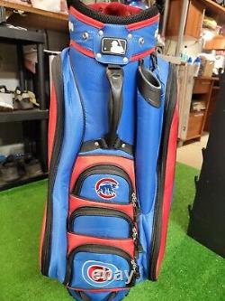 Chicago Cubs MLB Baseball Large Logo Cart Bag, 14 way divider, Cover, lift handle