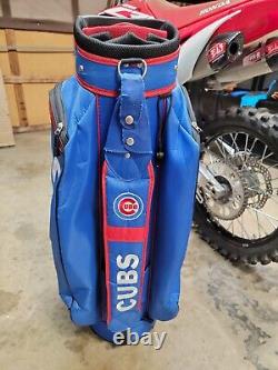 Chicago Cubs MLB Baseball Large Logo Cart Bag, 14 way divider, Cover, lift handle