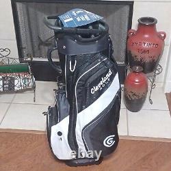 Cleveland Golf CG Friday Cart Bag 14 way with3 Handles, Black & White. New