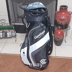 Cleveland Golf CG Friday Cart Bag 14 way with3 Handles, Black & White. New