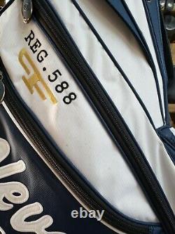 Cleveland Golf Reg 588 Cart Bag 14-way 9 pockets White with Blue Trim