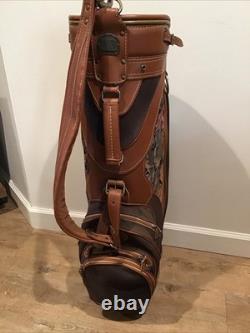 Coach Collection Daiwa Leather & Flower Tapestry Golf Cart Bag with Head Covers
