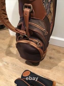 Coach Collection Daiwa Leather & Flower Tapestry Golf Cart Bag with Head Covers