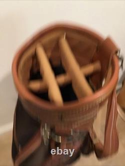 Coach Collection Daiwa Leather & Flower Tapestry Golf Cart Bag with Head Covers