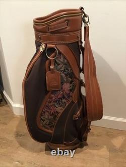 Coach Collection Daiwa Leather & Flower Tapestry Golf Cart Bag with Head Covers