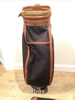 Coach Collection Daiwa Leather & Flower Tapestry Golf Cart Bag with Head Covers