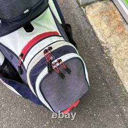 Cobra 14 Way Golf Cart Bag With Padded Shoulder Strap Dark Blue White & Red Trim