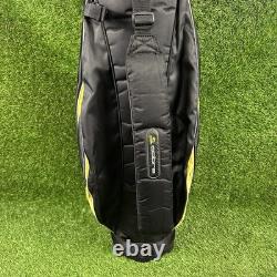 Cobra Cart Golf Bag? With 5-Way Dividers Black And Yellow With Rain Cover