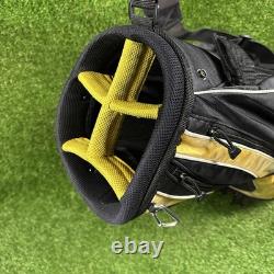 Cobra Cart Golf Bag? With 5-Way Dividers Black And Yellow With Rain Cover