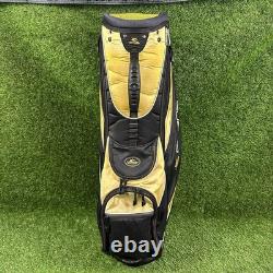 Cobra Cart Golf Bag? With 5-Way Dividers Black And Yellow With Rain Cover