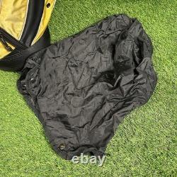 Cobra Cart Golf Bag? With 5-Way Dividers Black And Yellow With Rain Cover