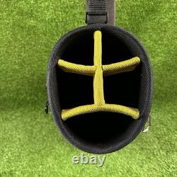 Cobra Cart Golf Bag? With 5-Way Dividers Black And Yellow With Rain Cover
