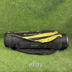 Cobra Cart Golf Bag? With 5-Way Dividers Black And Yellow With Rain Cover